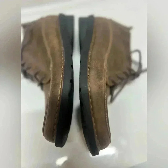 Clarks bendables upper Leather Ankle Boots Womans size 7.0 🤎brown color - Picture 12 of 13